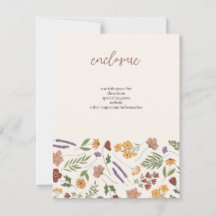 Wildflower Bruids Douche Uitnodiging Insert