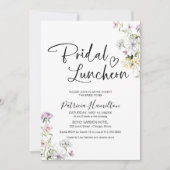 Wildflower bruids lunch kaart (Voorkant)