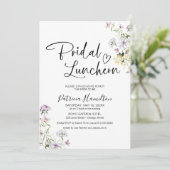 Wildflower bruids lunch kaart (Staand voorkant)