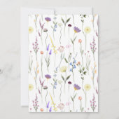 Wildflower Bruids Woord SCRAMBLE Spel Kaart (Achterkant)