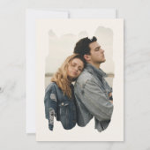 Wildflower bruidscrème Bloemen Foto uitnodiging (Achterkant)