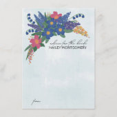Wildflower Bruidsdouche Uitnodiging Advies Invoege (Voorkant)