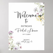 Wildflower Bruidsfeest Ontvangstbord Poster (Voorkant)