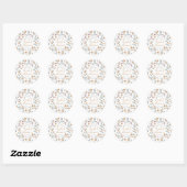 Wildflower Bruidsfeest Sticker - Oranje (Vel)
