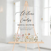 Wildflower Bruidsshower Welkomstbord In Bloei Acryl Bord