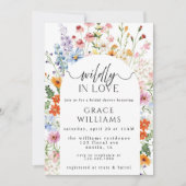 Wildflower Bruidsuitnodiging Sjabloon, Boho Kaart (Voorkant)