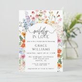 Wildflower Bruidsuitnodiging Sjabloon, Boho Kaart (Staand voorkant)