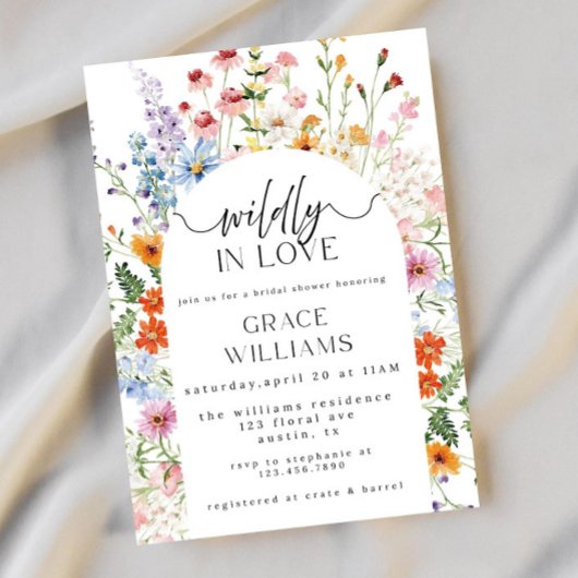 Wildflower Bruidsuitnodiging Sjabloon, Boho Kaart