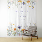 Wildflower bruiloft achtergrond wandkleed (In situ)
