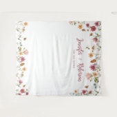 Wildflower bruiloft achtergronden wandkleed (Voorkant (horizontaal))