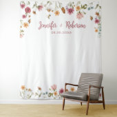 Wildflower bruiloft achtergronden wandkleed (In situ)