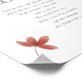 Wildflower bruiloft Bedankt voor het bijwonen Poster (Hoek)