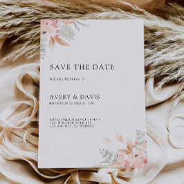 Wildflower Bruiloft Bewaar de Datum Uitnodiging