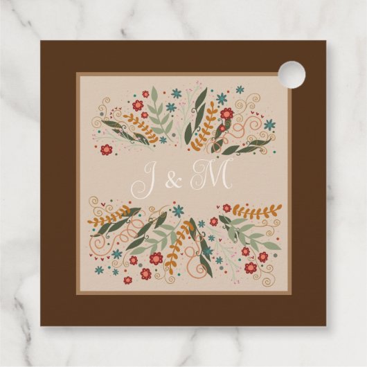 Wildflower Bruiloft Bloemen Elegante Plezier Inspi Bedankjes Labels (Achterkant)