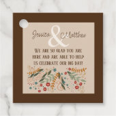 Wildflower Bruiloft Bloemen Elegante Plezier Inspi Bedankjes Labels (Voorkant)