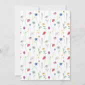 Wildflower bruiloft bloemen save the date (Achterkant)