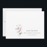 Wildflower Bruiloft Bloemen Save the Date<br><div class="desc">Eenvoudige Elegante Wildflower Waterverf Bruiloft Bloemen Save the Date</div>