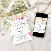 Wildflower bruiloft  bloemnaam Lijst Kaart