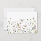 Wildflower bruiloft Boho Floral bruiloft RSVP Kaar (Achterkant)
