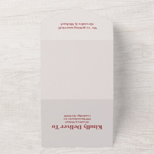 Wildflower bruiloft Boho Land All In One Uitnodiging (Buitenkant)