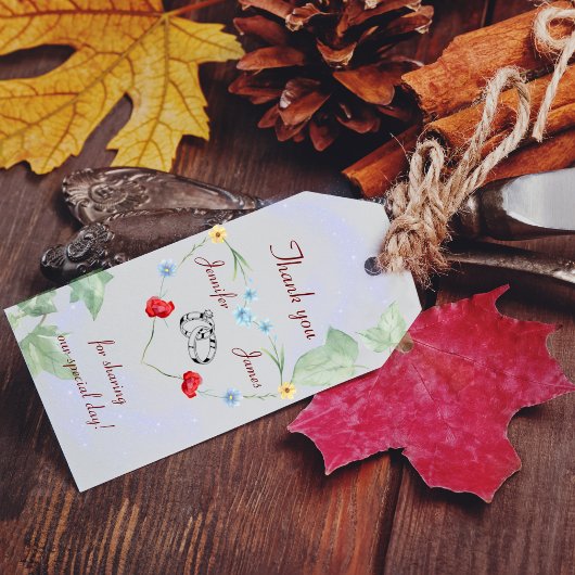 Wildflower bruiloft dank je cadeau cadeaulabel