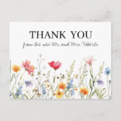 Wildflower bruiloft dank u Briefkaart (Voorkant)