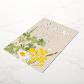 Wildflower bruiloft dank u goud folie uitnodiging (Gedraaid)