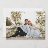 Wildflower bruiloft dank u kaart met foto Boho (Achterkant)