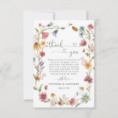 Wildflower bruiloft dank u kaarten (Voorkant)