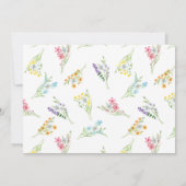 Wildflower bruiloft delicate bloemen en foto save the date (Achterkant)