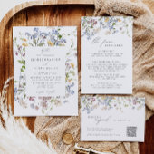 Wildflower bruiloft details behuizing Kaart Bloeme