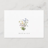 Wildflower bruiloft Details Behuizing Kaart QR Cod (Achterkant)