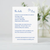 Wildflower bruiloft Details Kaart met QR Code (Staand voorkant)