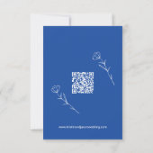 Wildflower bruiloft Details Kaart met QR Code (Achterkant)