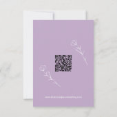 Wildflower bruiloft Details Kaart met QR Code (Achterkant)