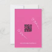 Wildflower bruiloft Details Kaart met QR Code (Achterkant)
