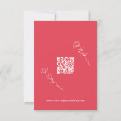 Wildflower bruiloft Details Kaart met QR Code (Achterkant)