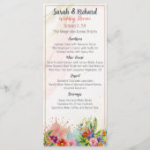Wildflower bruiloft diner menu (Voorkant)