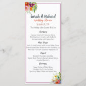 Wildflower bruiloft diner menu (Voorkant)