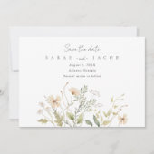 Wildflower bruiloft Elegant Bewaar de datum Save The Date (Voorkant)