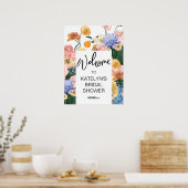 Wildflower Bruiloft Feest Welkomstbord Poster (Keuken)