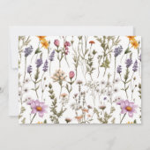 Wildflower bruiloft flat dank u kaart (Achterkant)