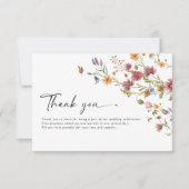 Wildflower bruiloft flat dank u kaarten (Voorkant)