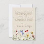 Wildflower bruiloft foto dank u kaart (Voorkant)