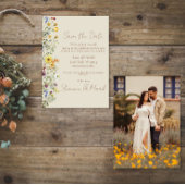 Wildflower bruiloft foto save the date