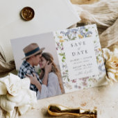 Wildflower bruiloft foto Save the Date Whimsical