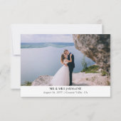 Wildflower bruiloft foto weide bloemen bedankkaart (Achterkant)