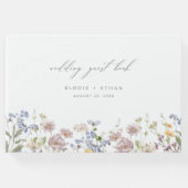 Wildflower bruiloft gastenboek Floral Boho Modern (Voorkant)