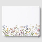 Wildflower bruiloft gastenboek Floral Boho Modern (Achterkant)