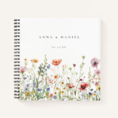 Wildflower bruiloft gastenboek notitieboek (Voorkant)